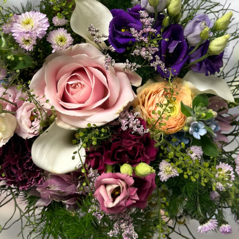 Bouquet champêtre pastel